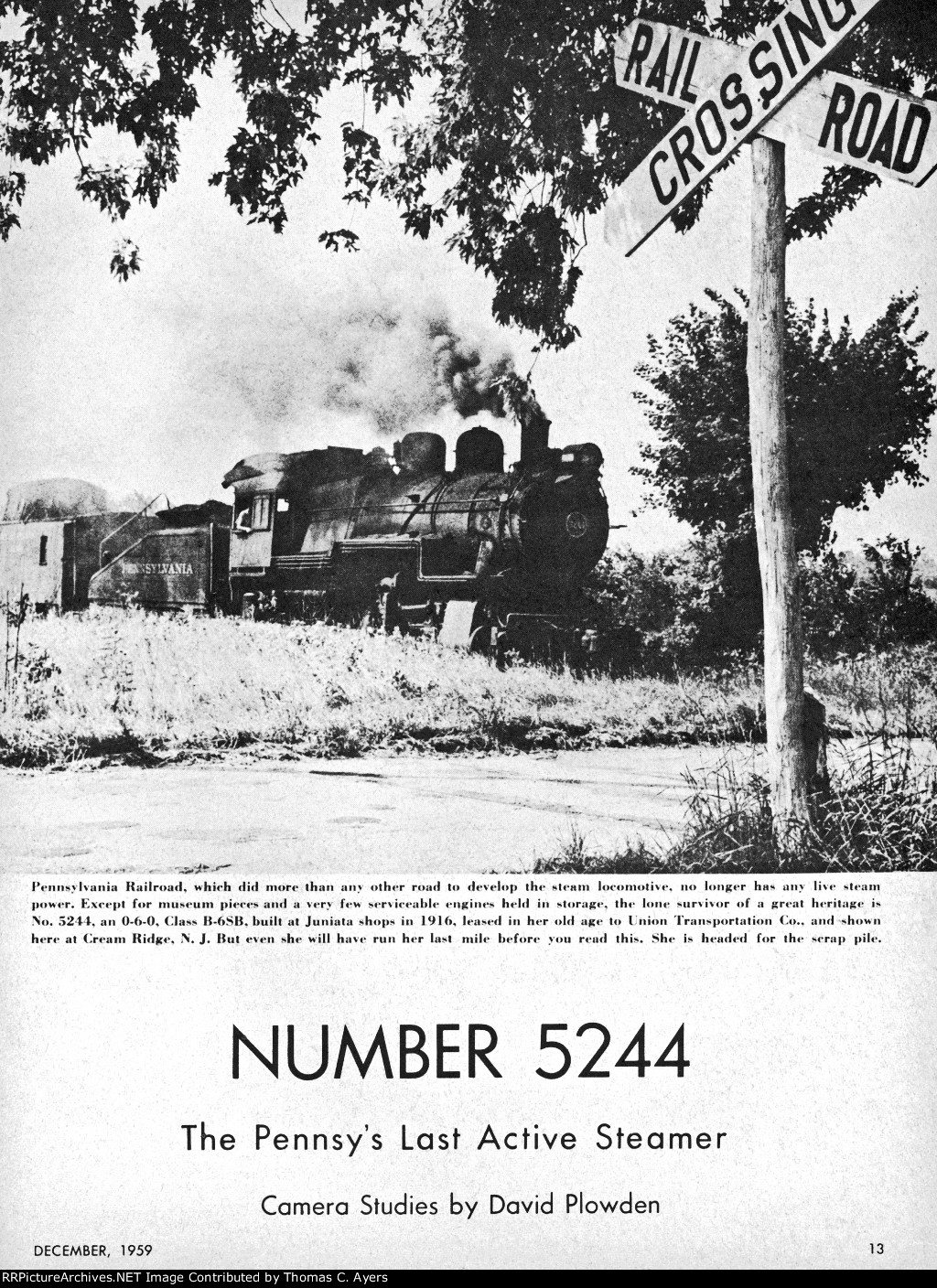 PRR "Number 5244," Page 13, 1959